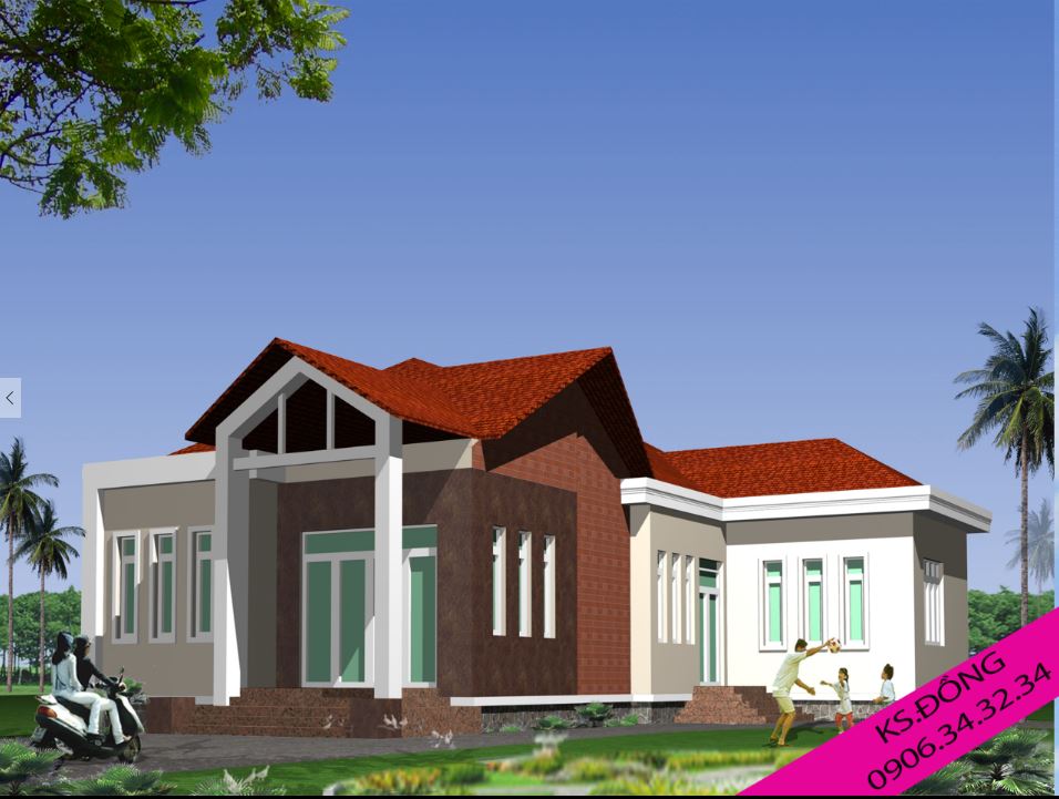 Bản vẽ thiết kế nhà cấp 4 (13.6x20.8)